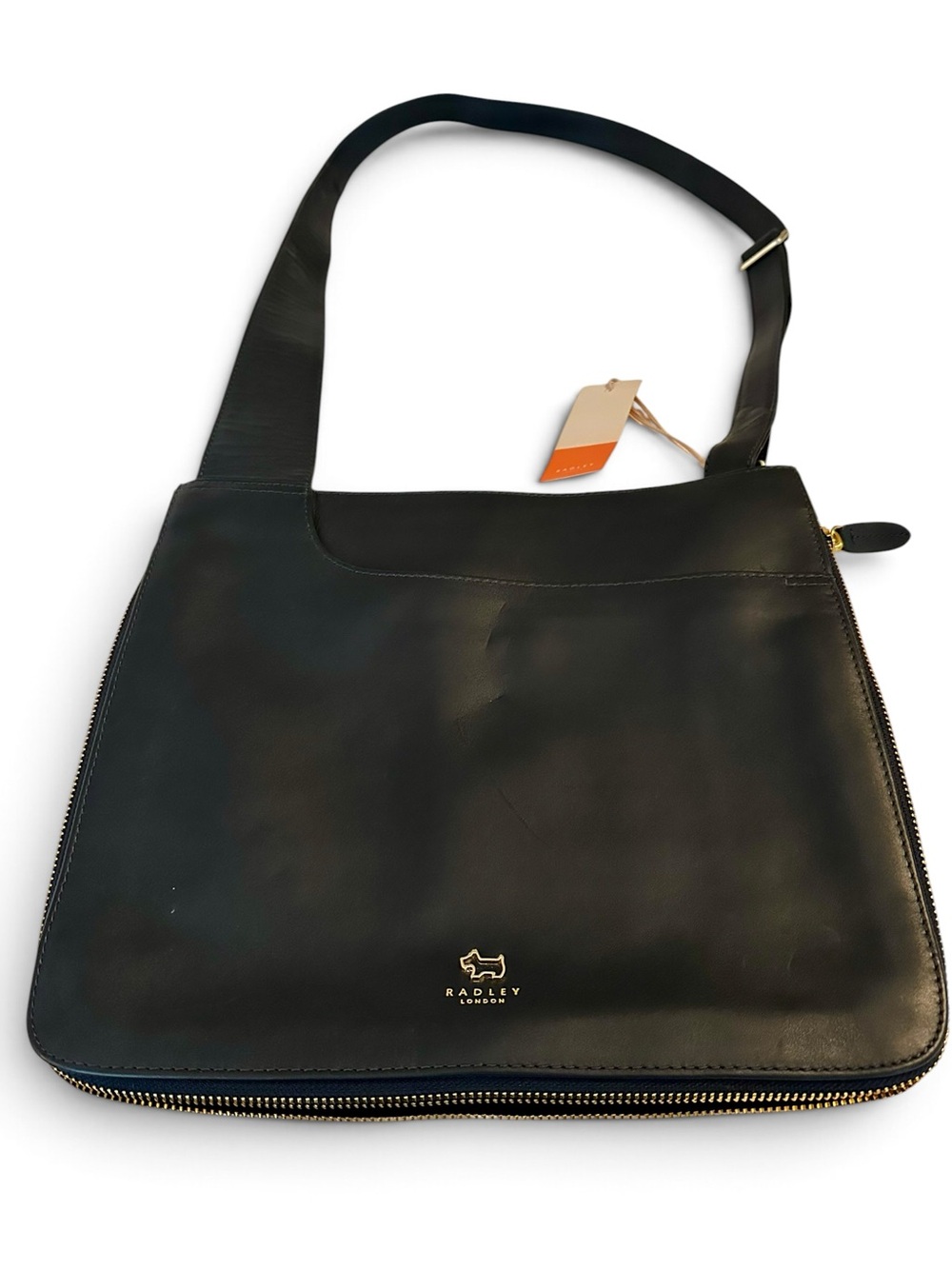 Radley London Black Leather Zip Around Shoulder Bag NWT